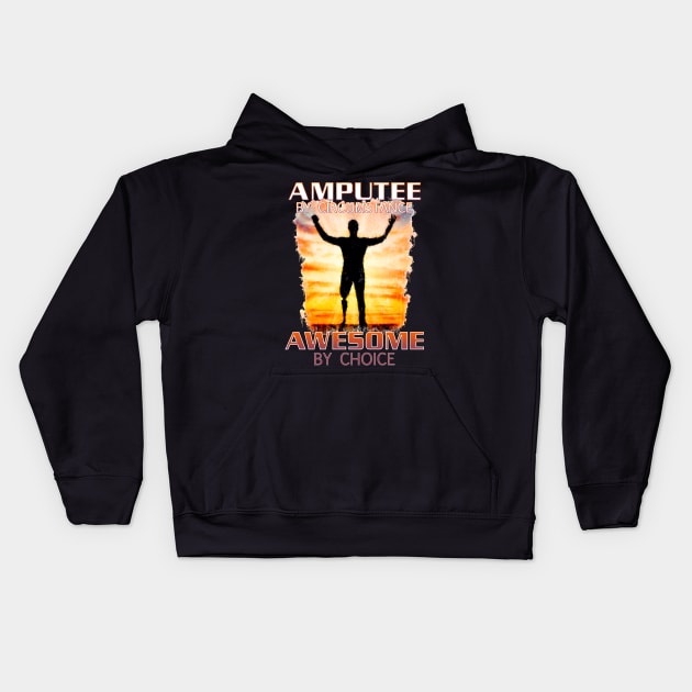 Awesome Amputee (Adult) Kids Hoodie by Terrible Ampu-Tees